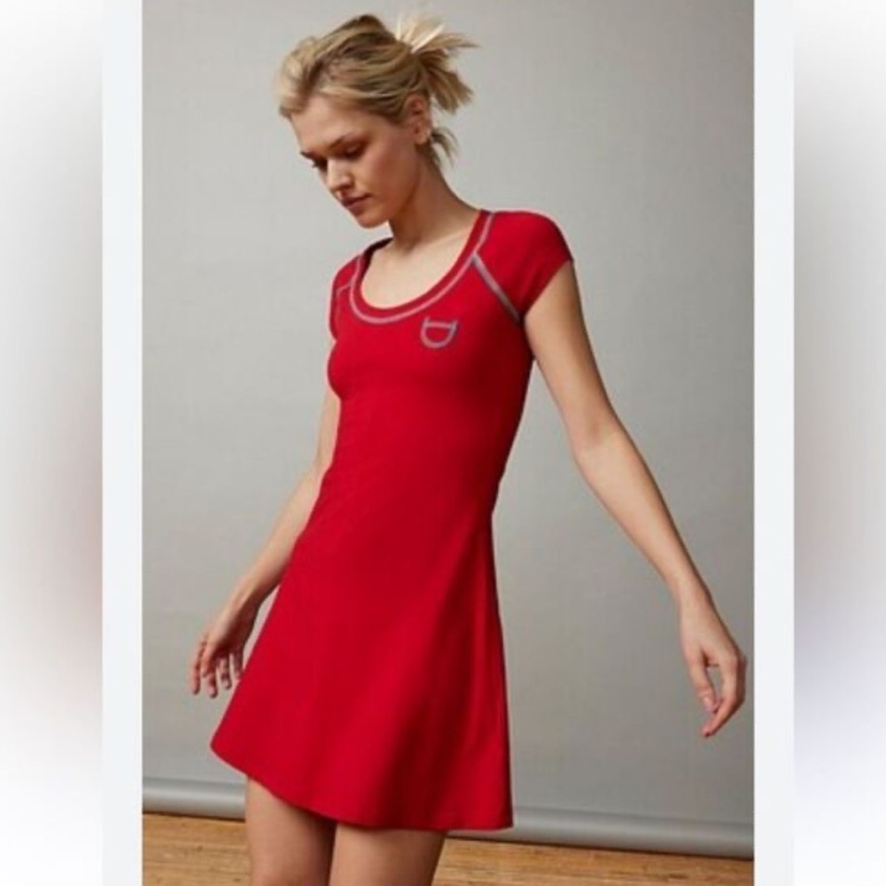 BDG Urban Outfitters Red Annabelle Tee Mini Dress Contrast Stitch Small‎